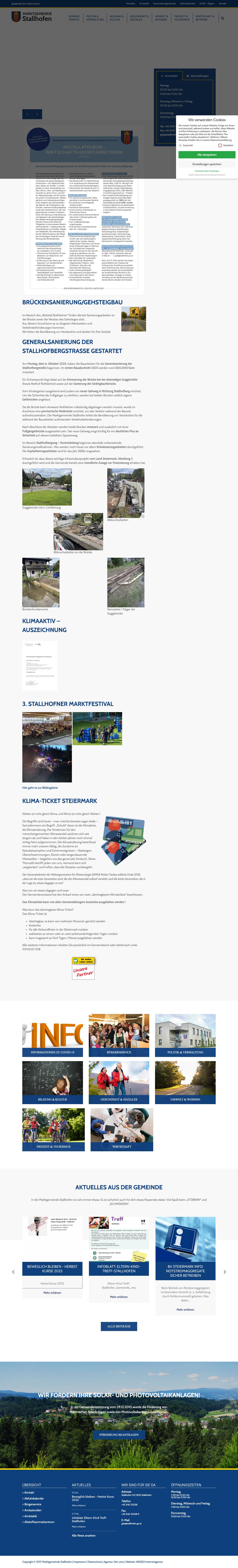 Willkommen in Stallhofen - Marktgemeinde Stallhofen - Full Screenshot