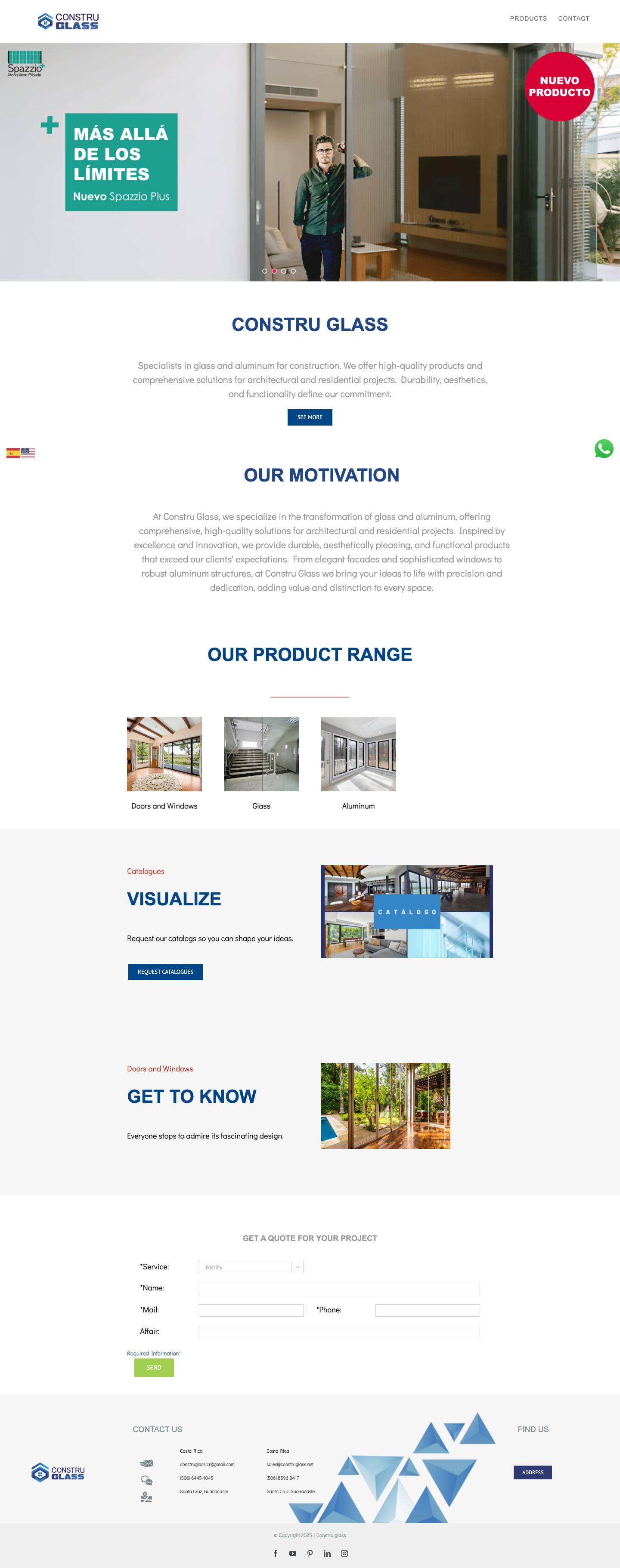 Vidrio Y Aluminio | Constru Glass - Full Screenshot
