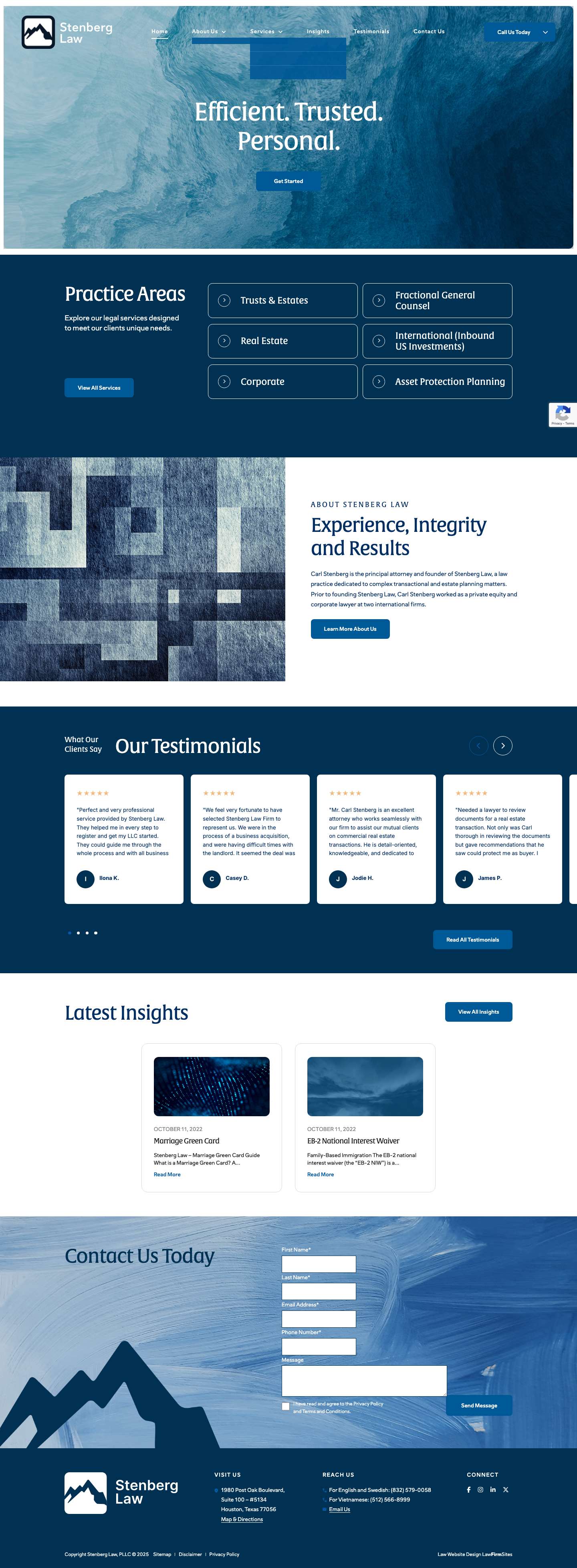 Stenberg Law - Full Screenshot