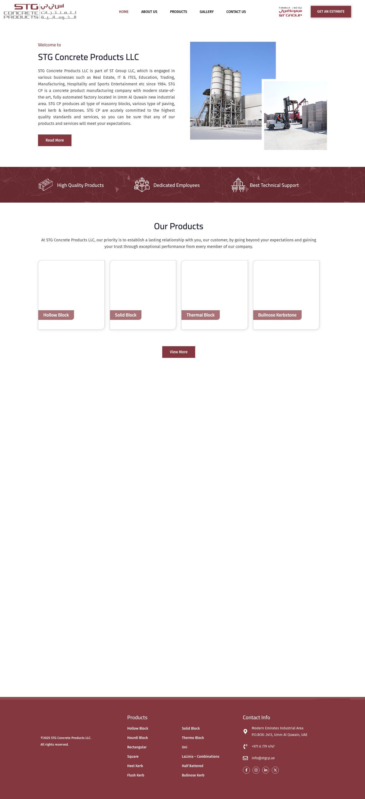 STG Concrete Products LLC - Full Screenshot