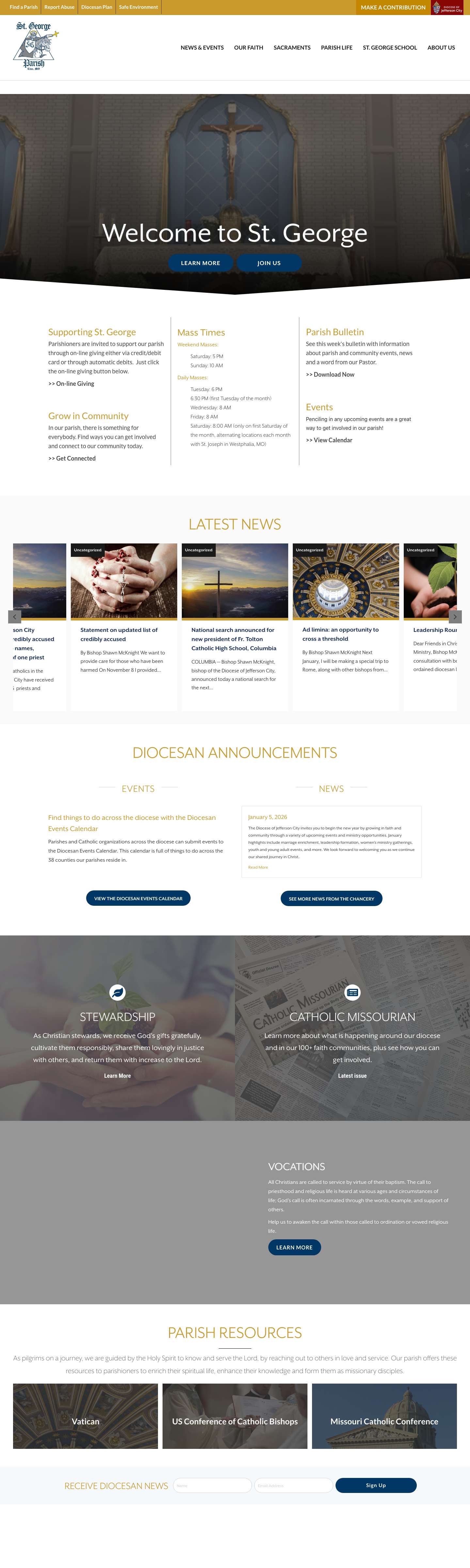 St. George Catholic Church (Linn) - Full Screenshot