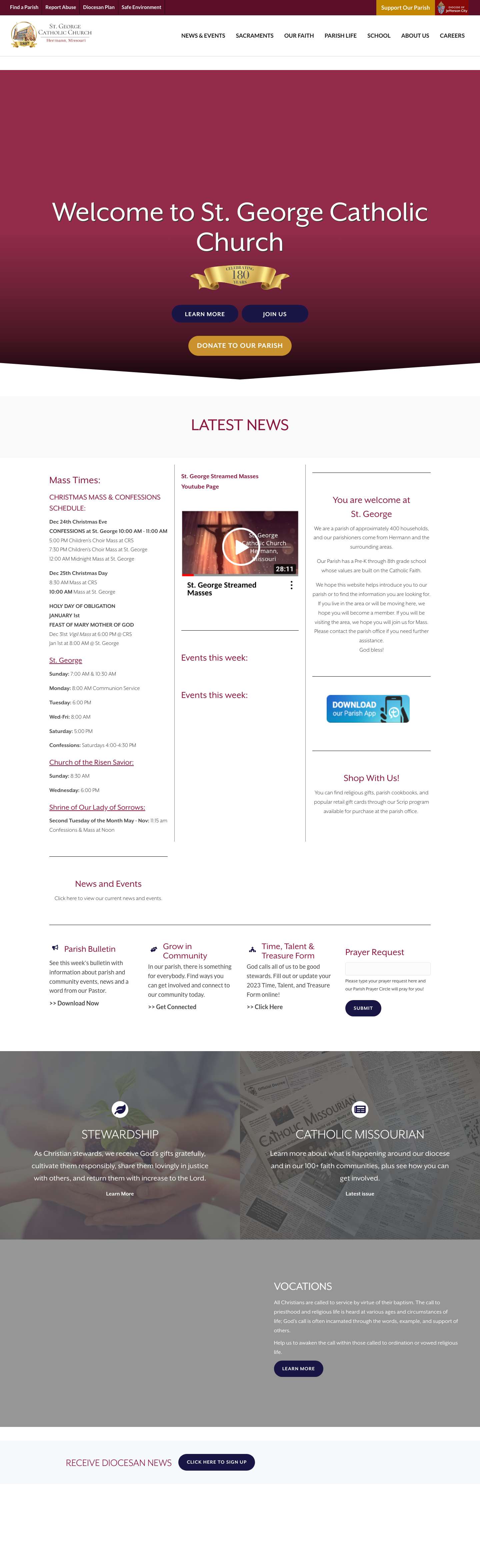 St. George Catholic Church (Hermann) - Full Screenshot