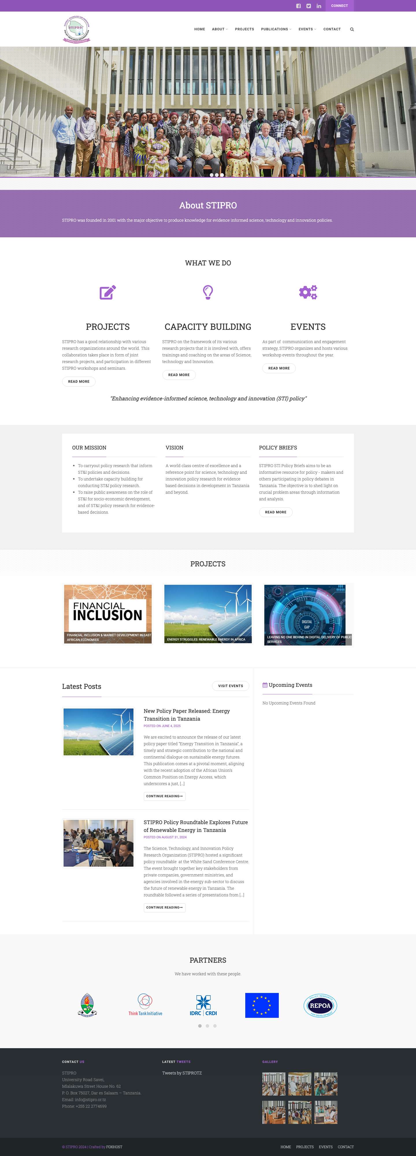 STIPRO – Science, Technology and Innovation Policy Research Organization - Full Screenshot