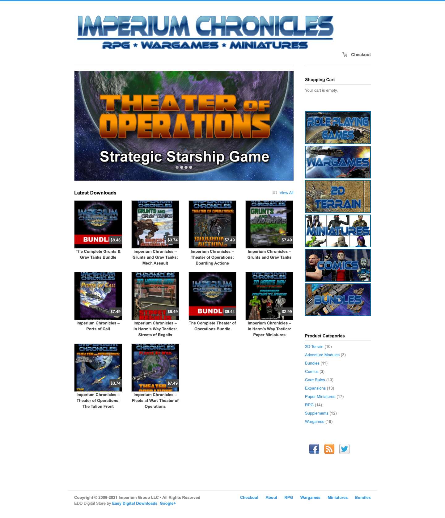 Imperium Chronicles | RPG - Wargames - Miniatures - Full Screenshot