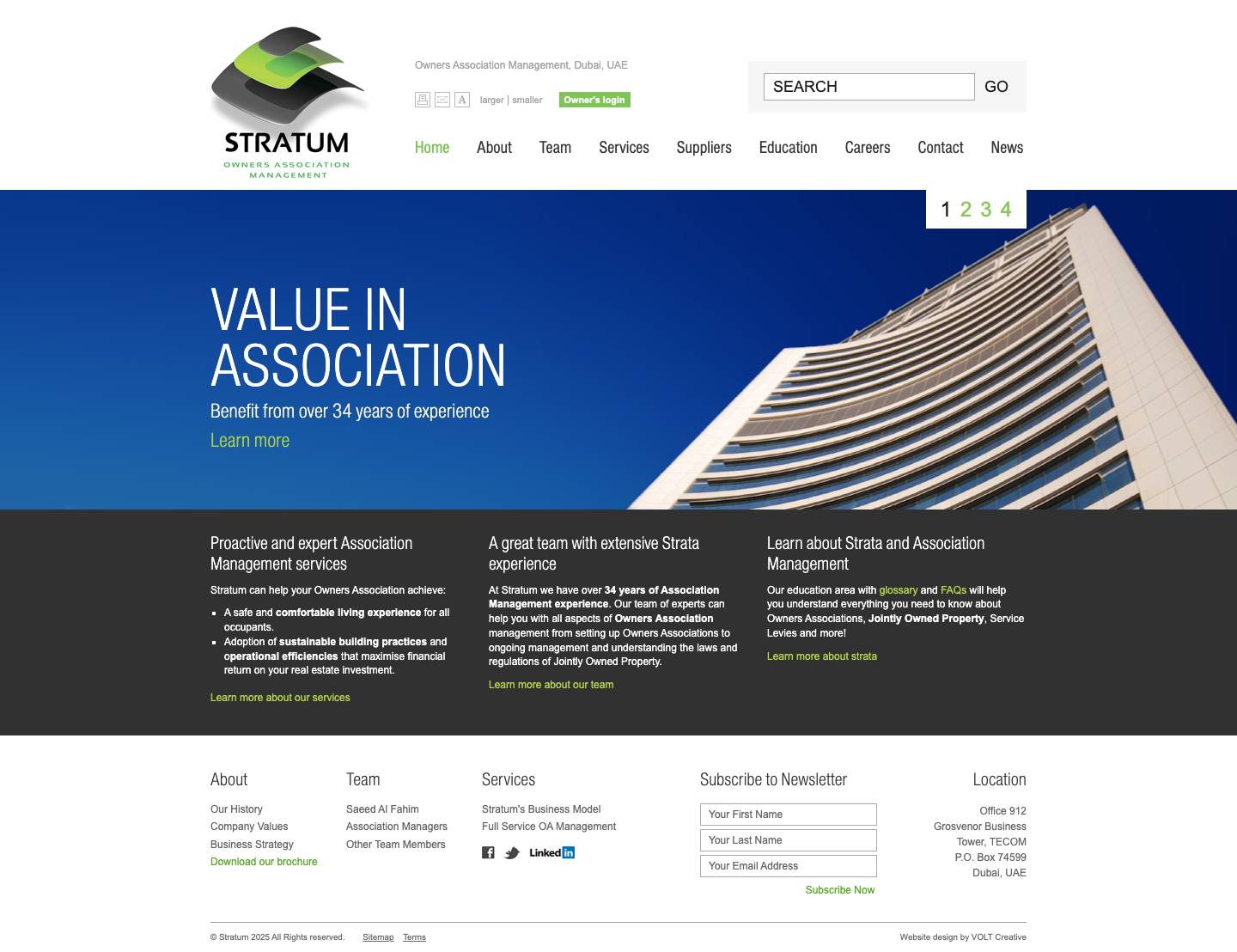 Stratum Dubai – Owners Association Management – Strata Managers - Full Screenshot