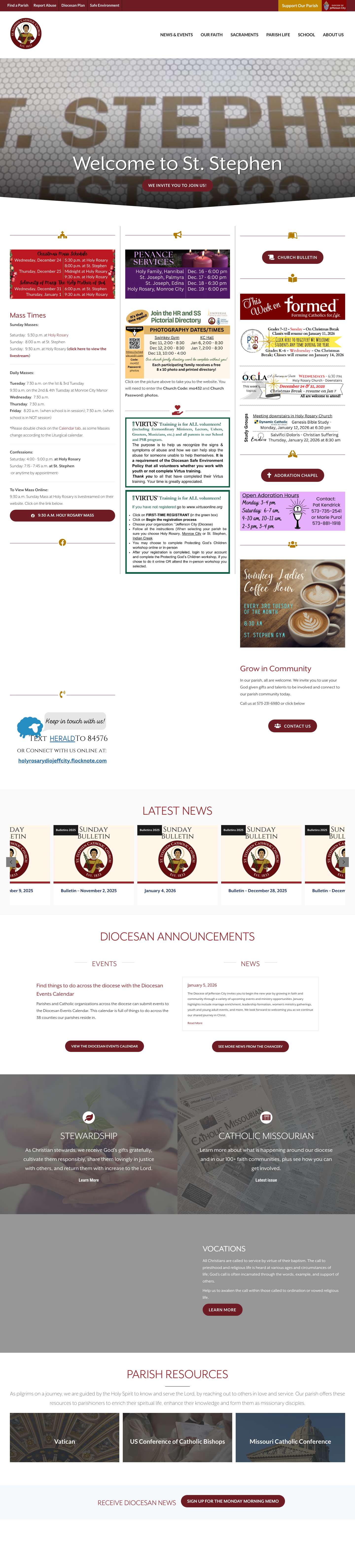 St. Stephen Catholic Church - Full Screenshot