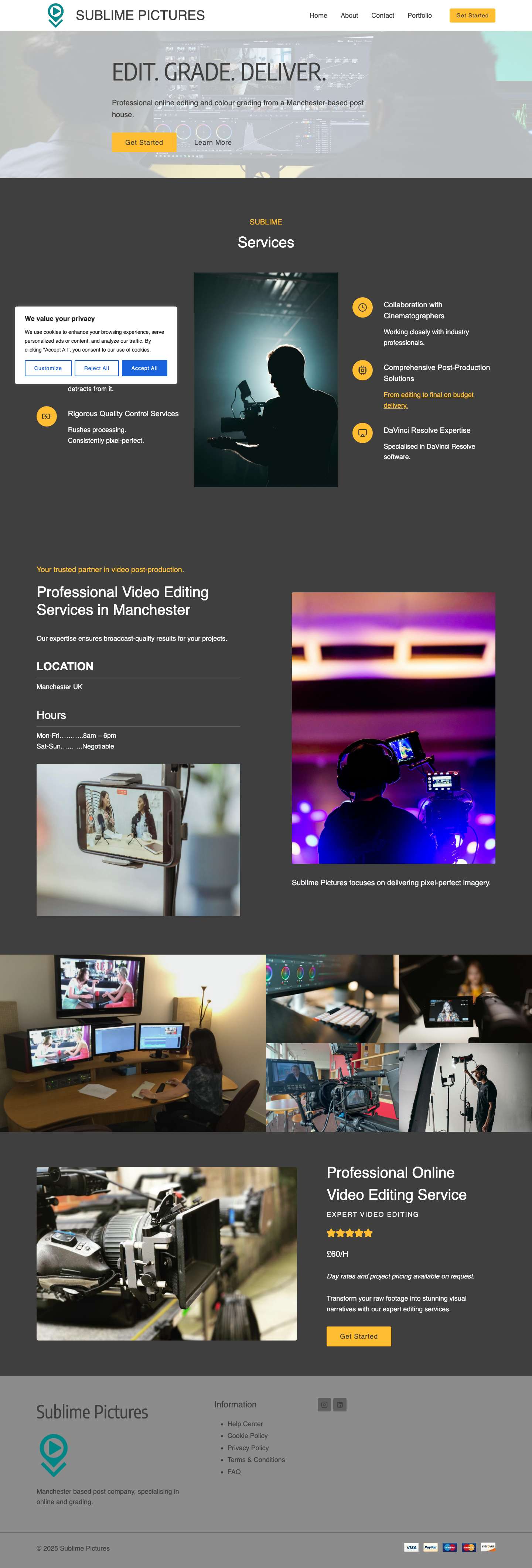 Home - Sublime PicturesToggle MenuInstagramLinkedin - Full Screenshot