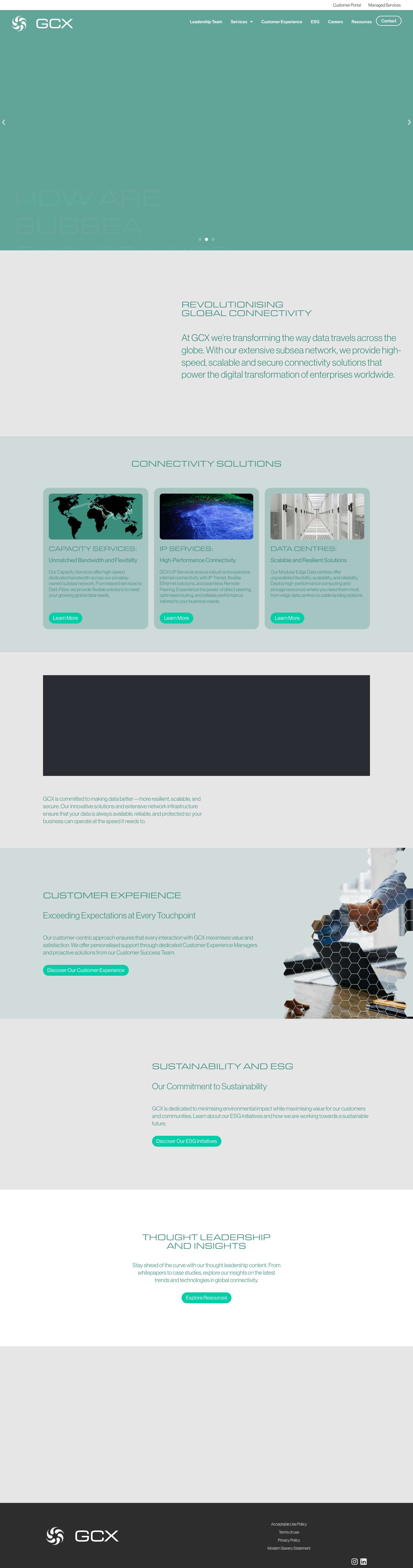 Homepage2 - GCX Subsea Connectivity Services - Full Screenshot