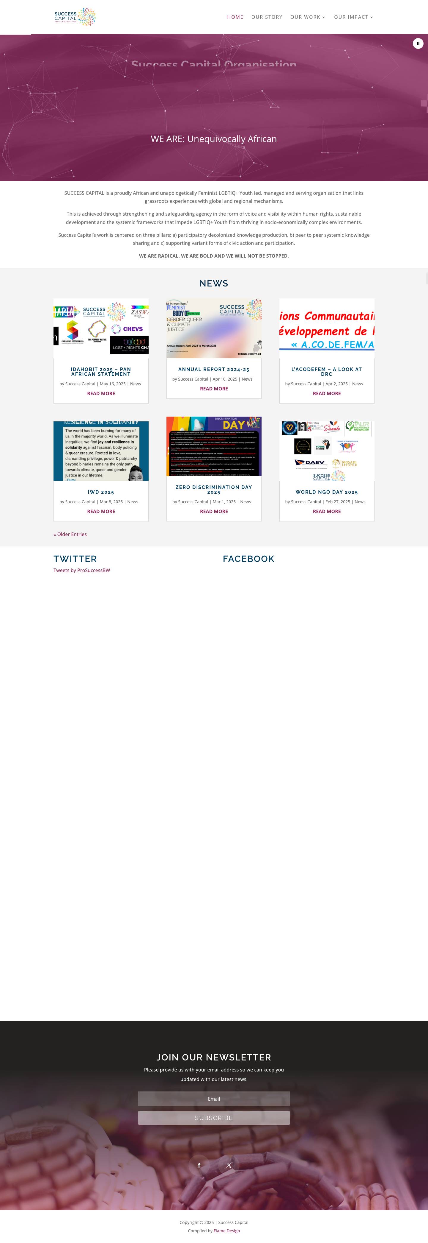 Success Capital - Youth Led, Managed & Serving - Full Screenshot