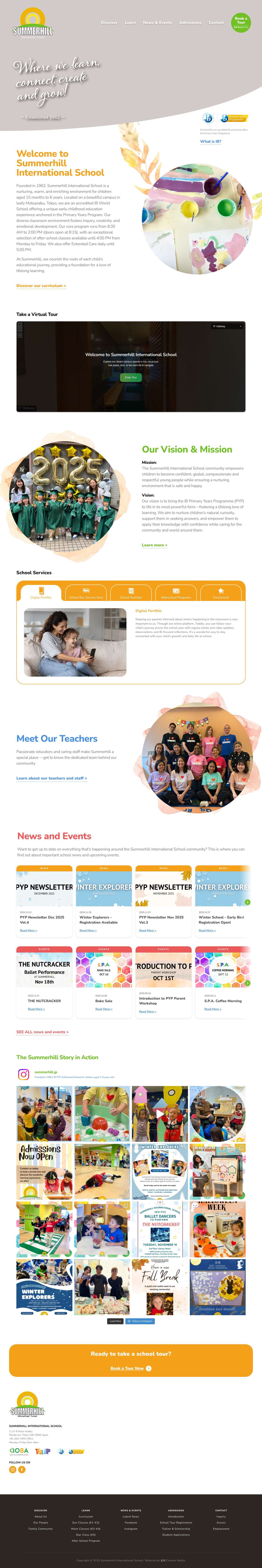 Summerhill International School: Where we learn, connect, create & grow! - Full Screenshot