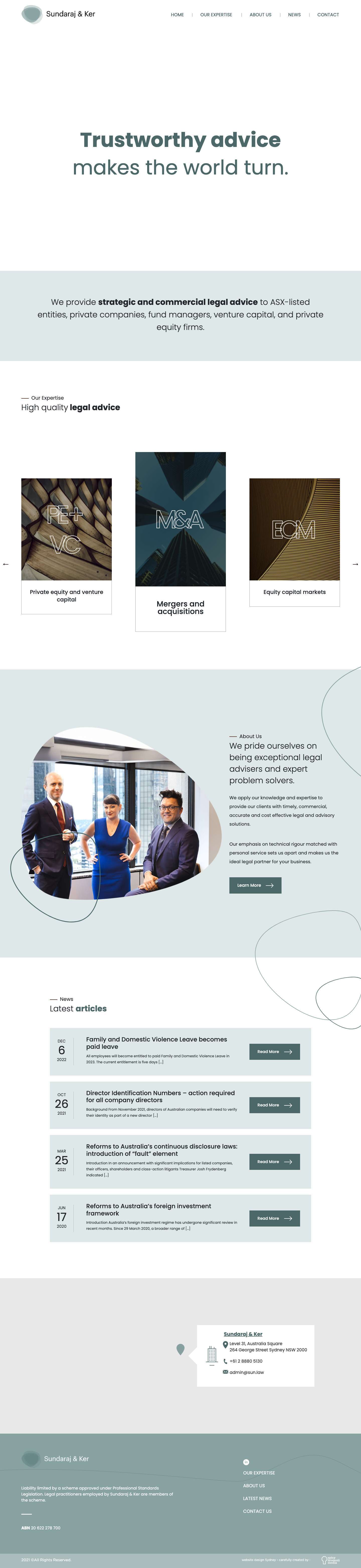 HOME - Sundaraj & Ker - Full Screenshot