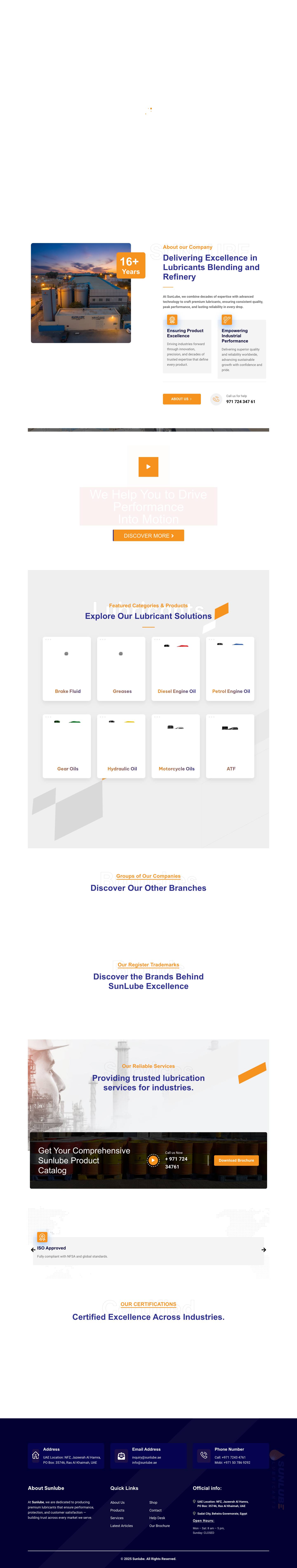 SUNLUBE – ENERGY FOR ENGINE - Full Screenshot