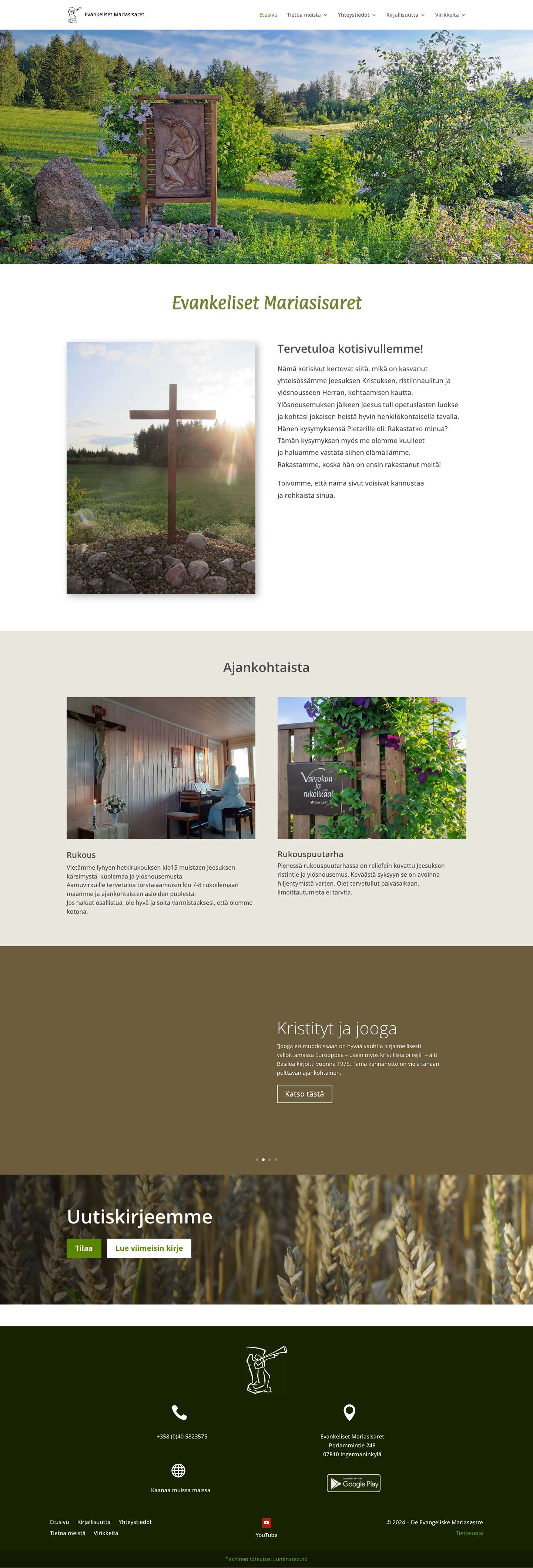 Evankeliset Mariasisaret | Suomi - Full Screenshot