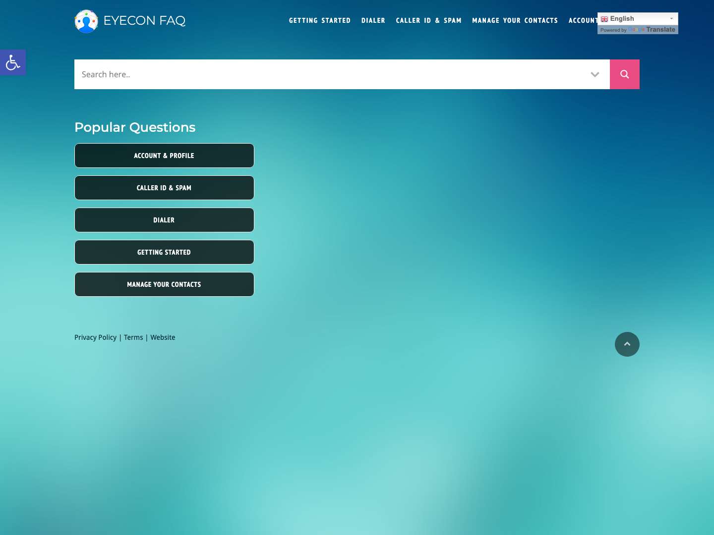homepage - Eyecon Support - Full Screenshot