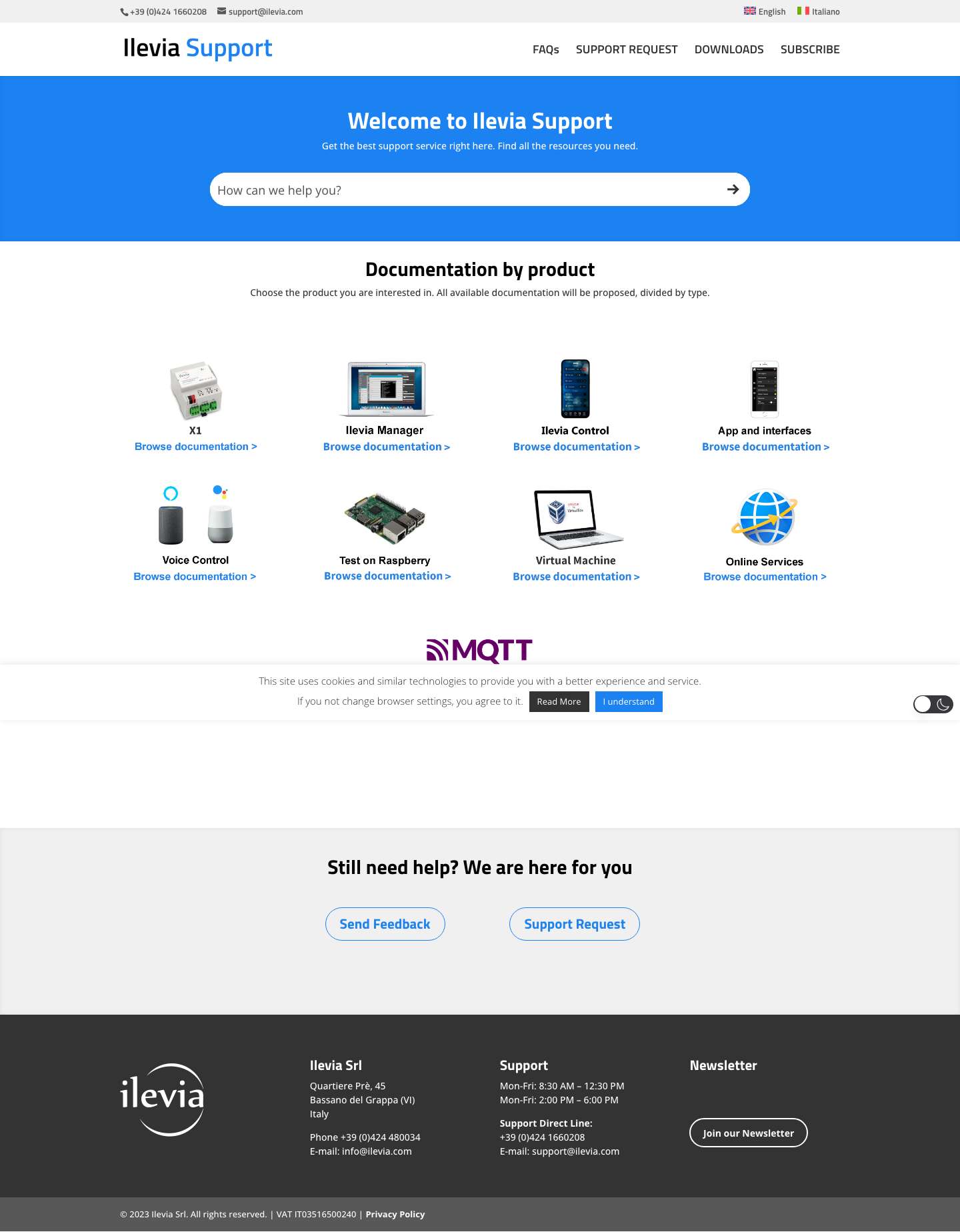 Ilevia Support - Full Screenshot