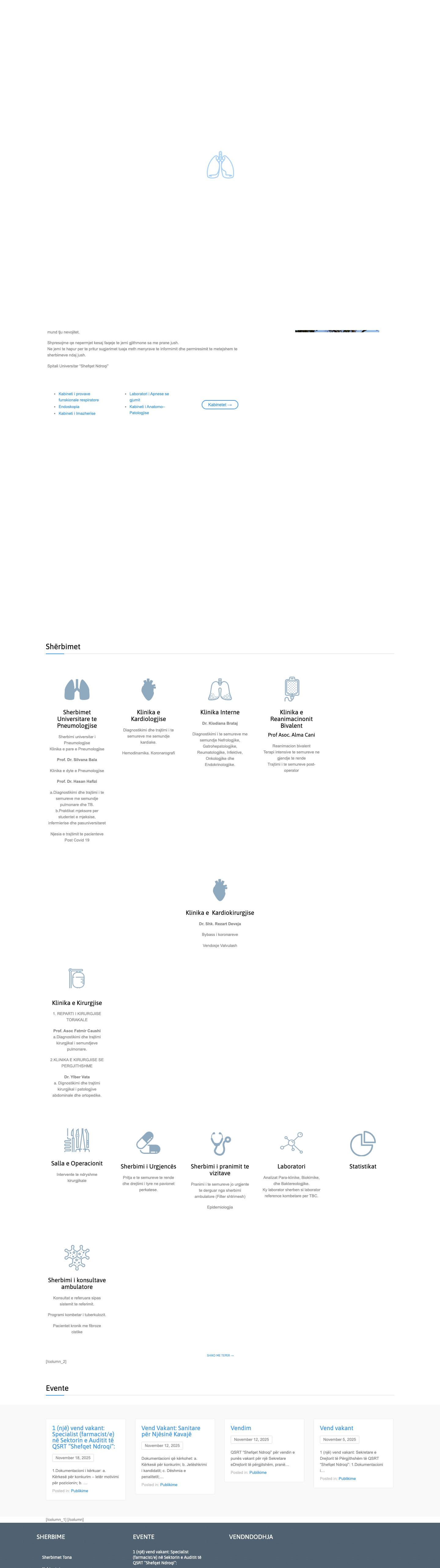 Spitali Universitar Shefqet Ndroqi - Full Screenshot