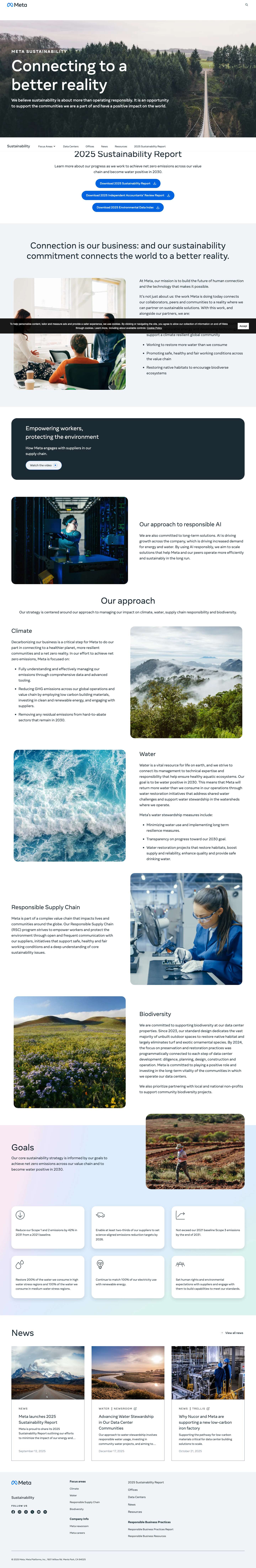 Homepage - Meta Sustainability - Full Screenshot