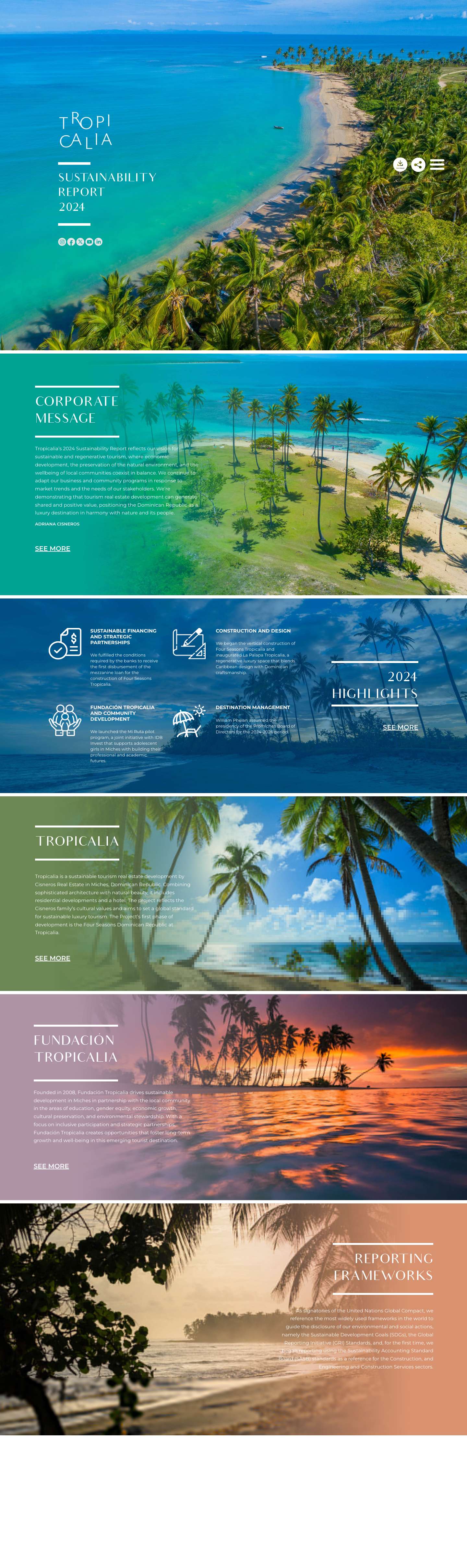 Tropicalia | Sustainability Report 2024 - Full Screenshot
