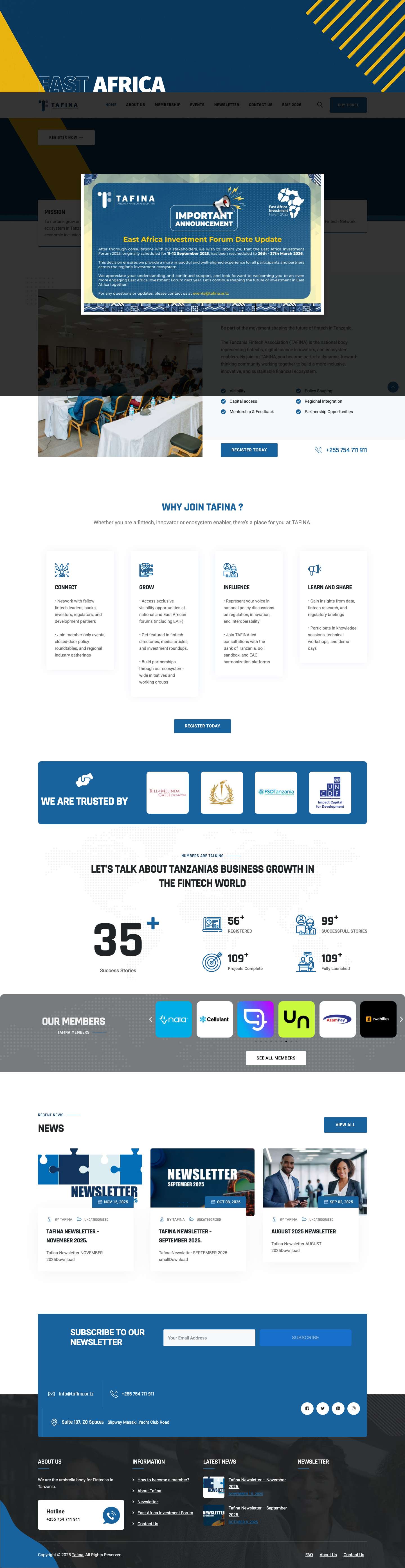 Tafina – Fintech Association - Full Screenshot