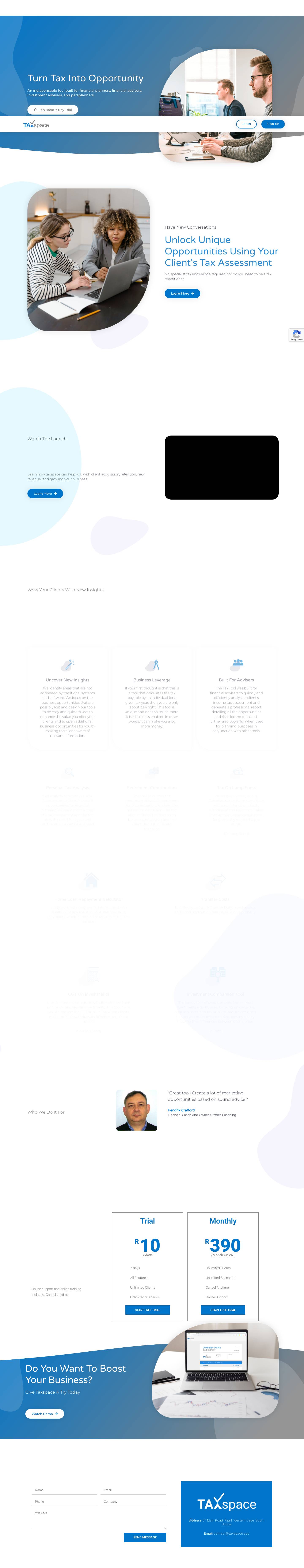 Taxspace – Turning tax into opportunity - Full Screenshot