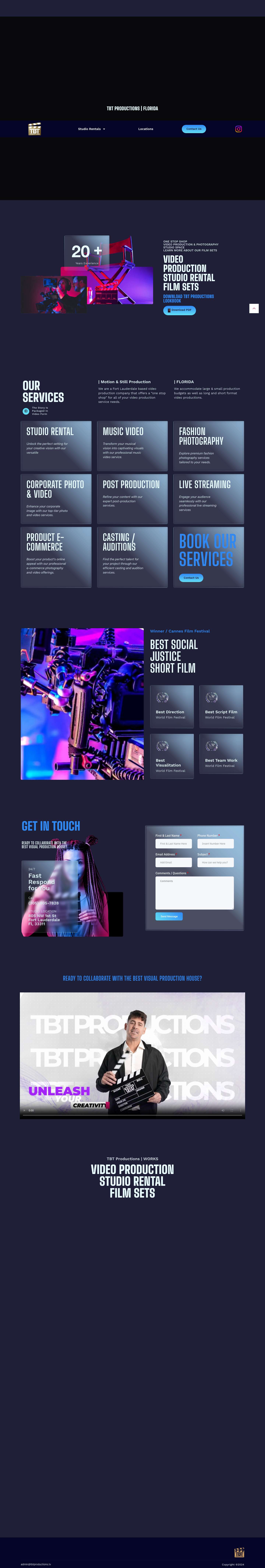 Home 4 - TBT PRODUCTIONS & STUDIO | FLORIDA - Full Screenshot