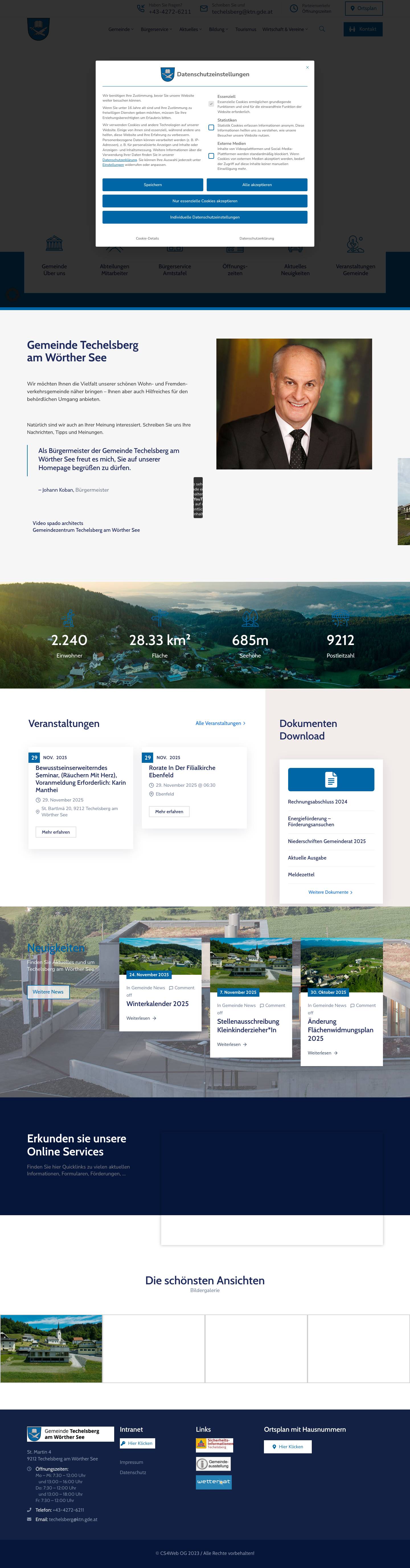 Gemeinde Techelsberg – am Wörther See - Full Screenshot