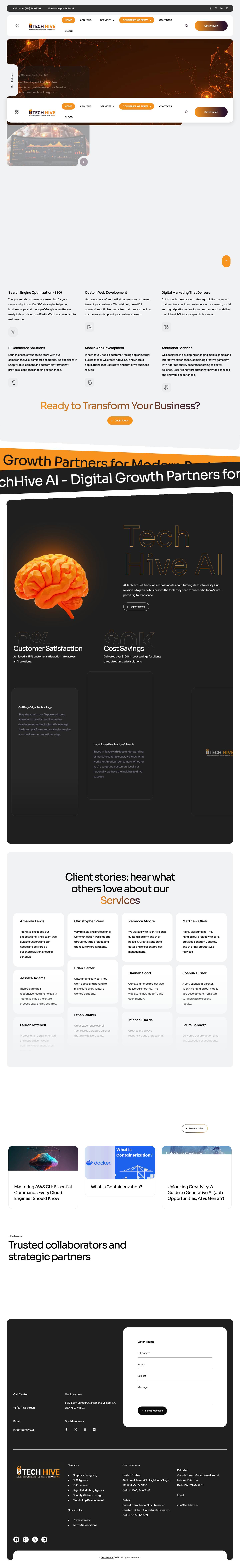 TechHive AI - Digital Growth Partners for Modern BusinessesJoinchat - Full Screenshot