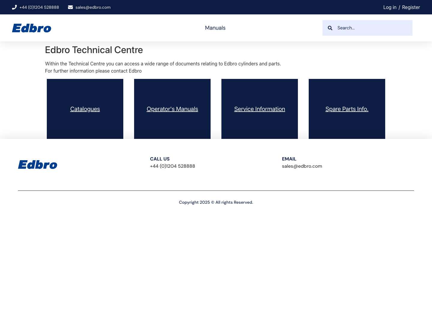 Home - Edbro Technical Centre - Full Screenshot