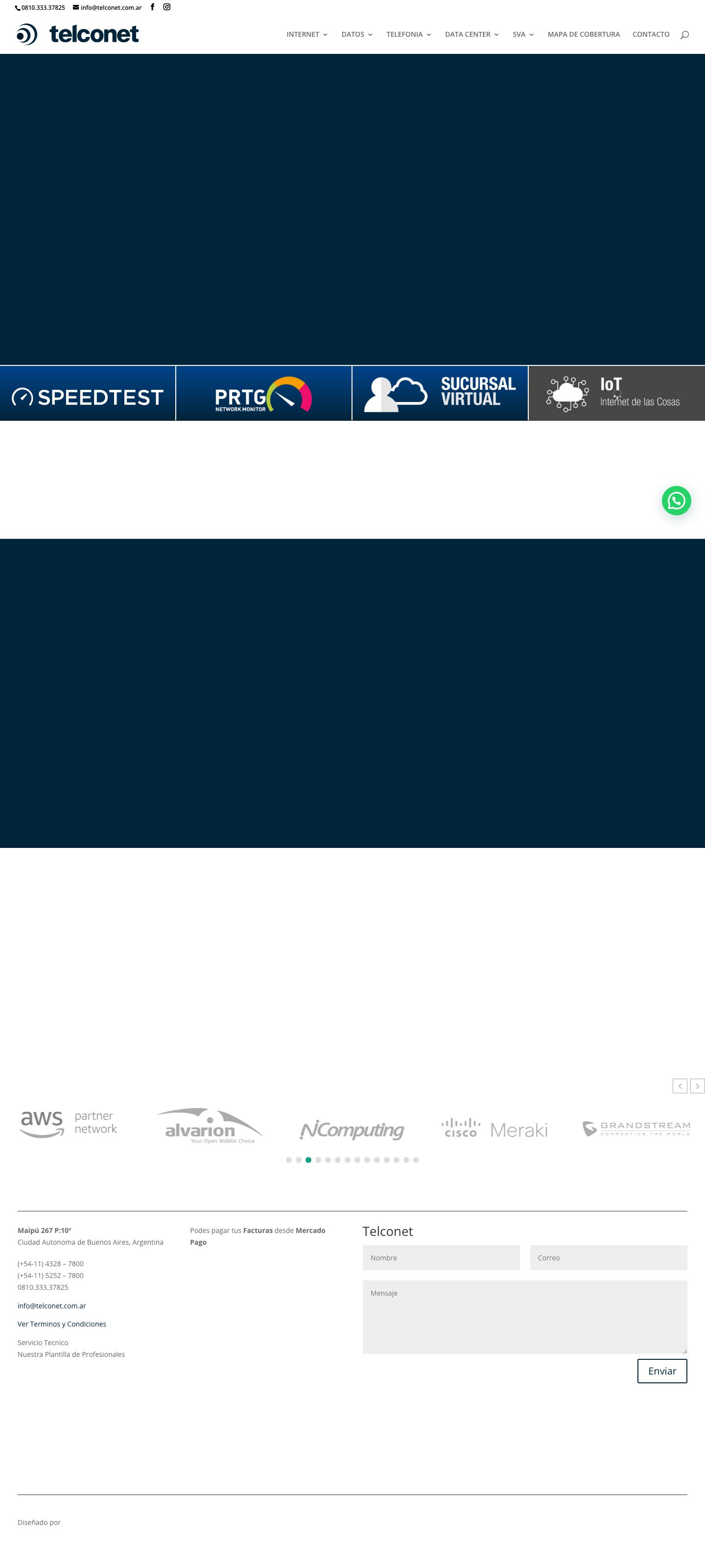 Telconet | Telecomunicaciones Globales - Telconet S.A Soluciones profesionalesWhatsApp - Full Screenshot