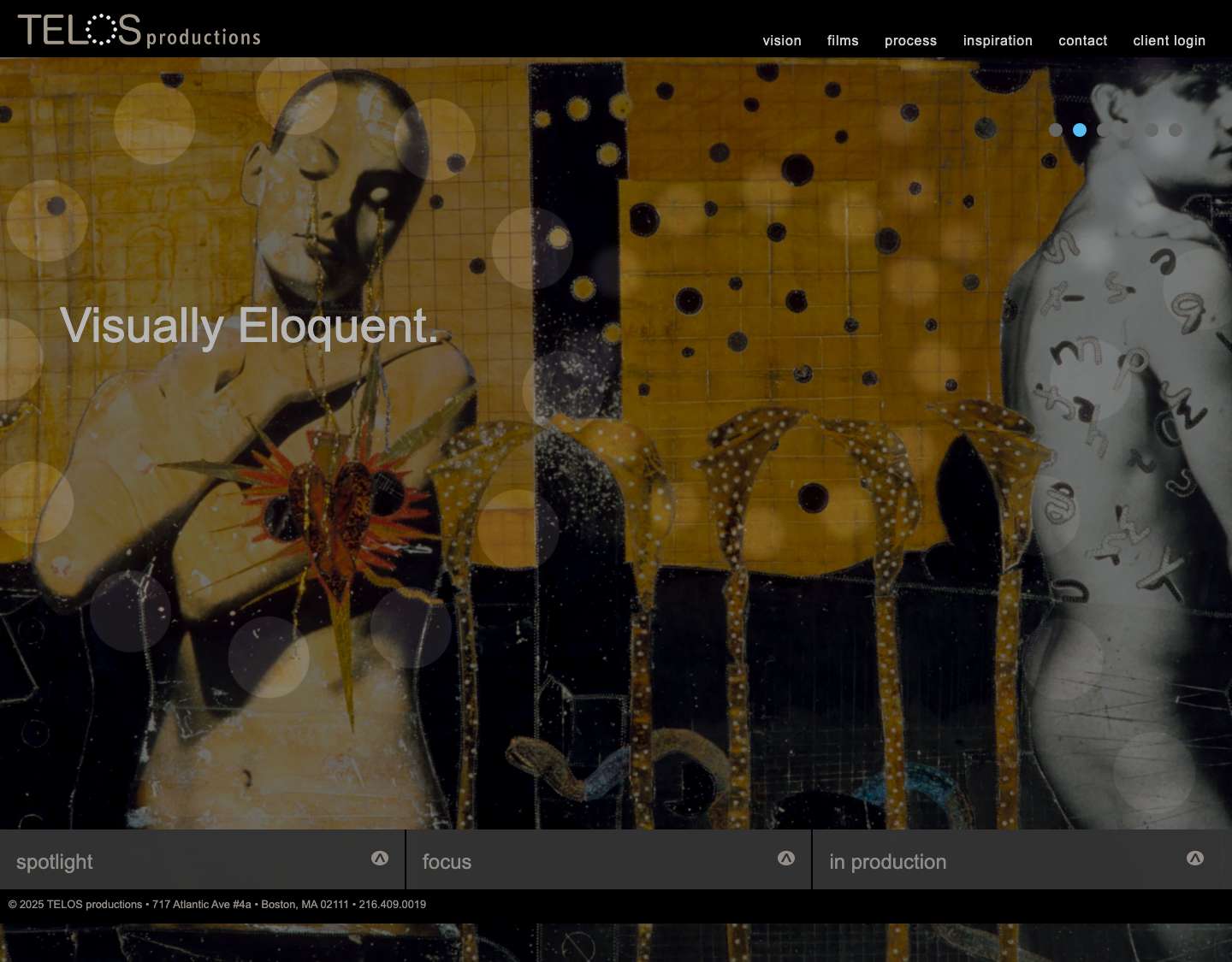 Home Page | Telos Productions - Full Screenshot