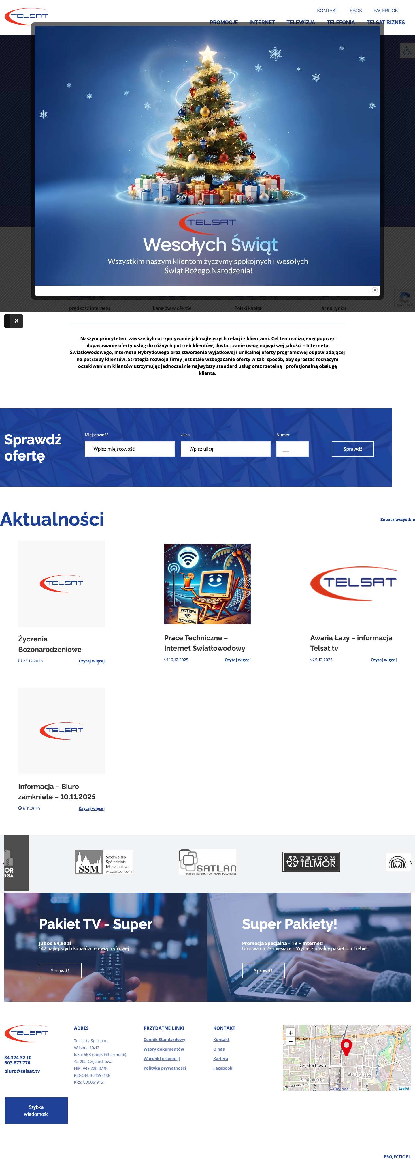 Światłowód - Telsat.tvUsprawnienia dla osób z niepełnosprawnościąPowiększenie TekstuZmniejszenie TekstuStrona MonochromatycznaWysoki kontrastObraz - negatywStrona bez tłaResetujInformacja dla osób z niepełnosprawnościąKontakt - Full Screenshot