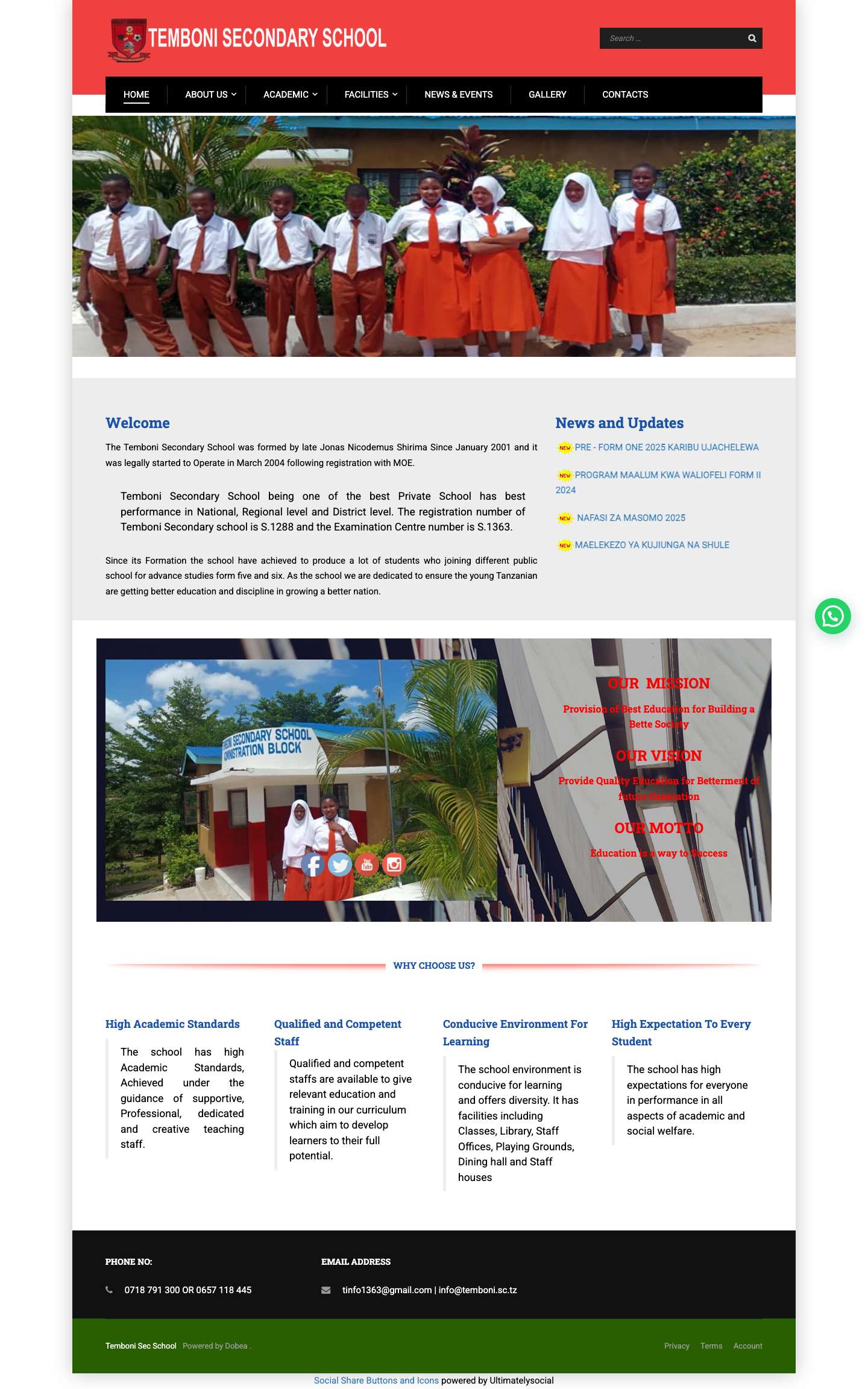 Home - Temboni Secondary SchoolJoin.chat - Full Screenshot