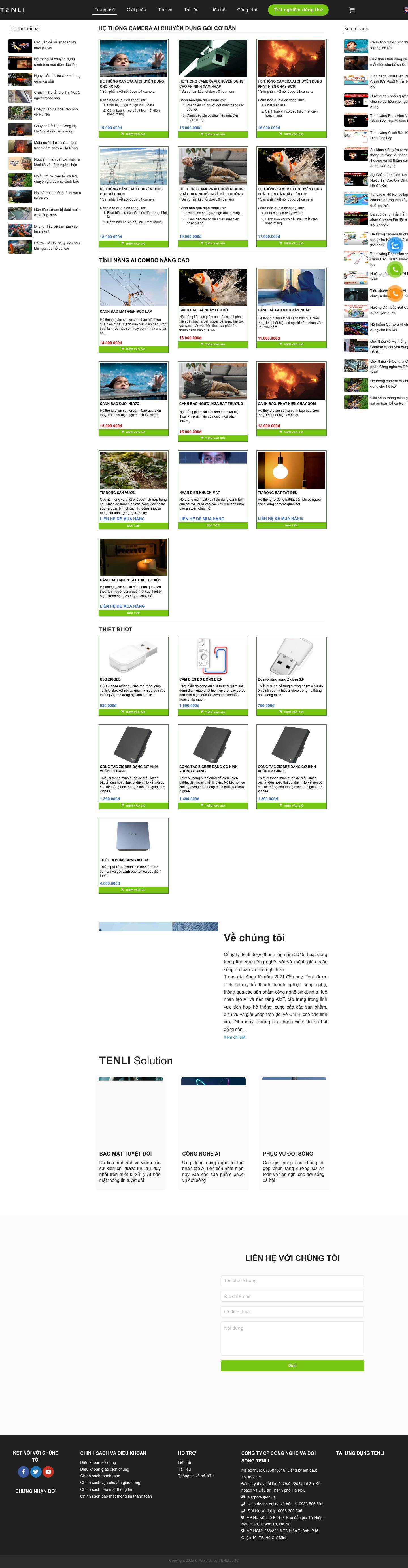 Trang chủ - TENLI - Full Screenshot