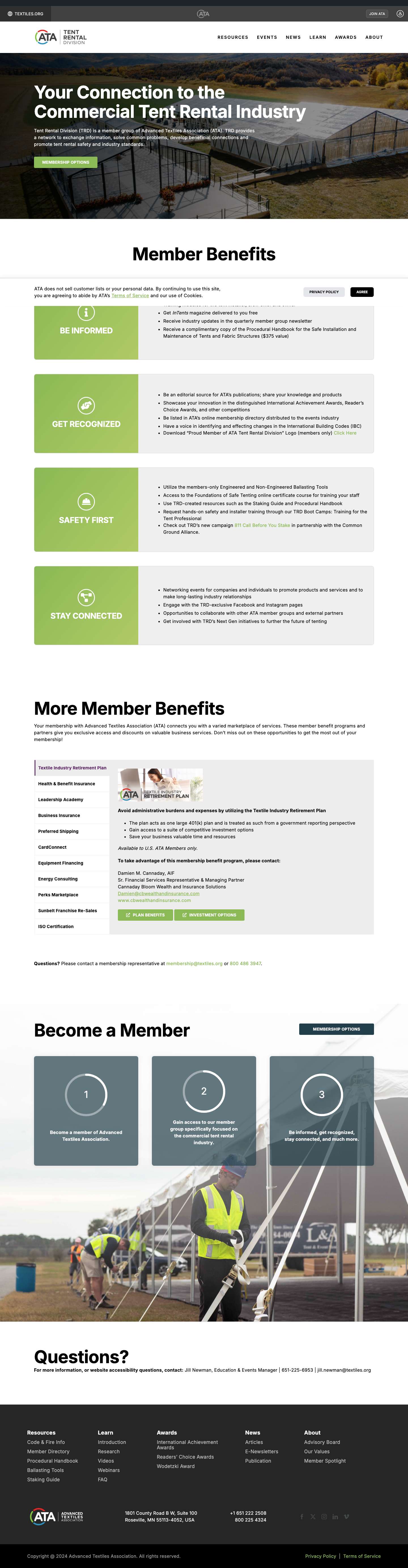 Home - Tent Rental - Full Screenshot