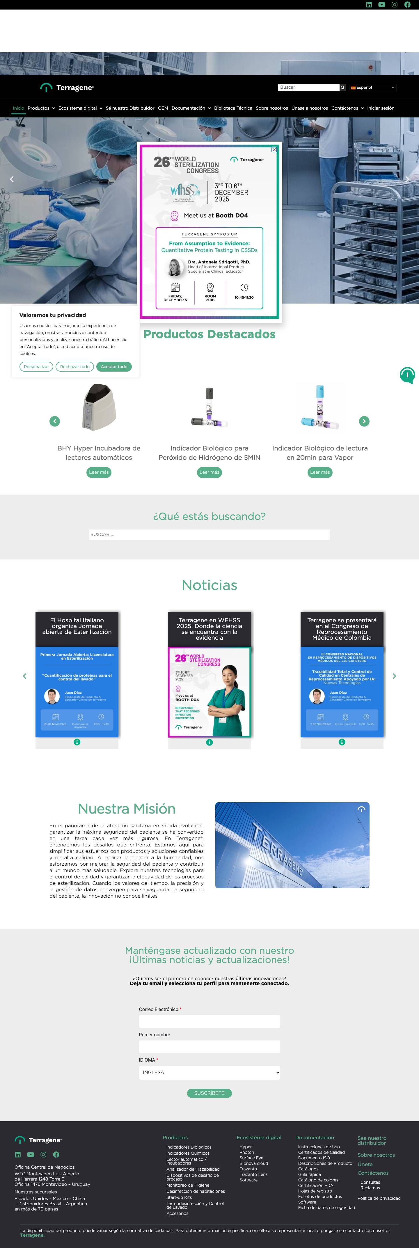 Inicio - Terragene - Crea un futuro mejor - Full Screenshot