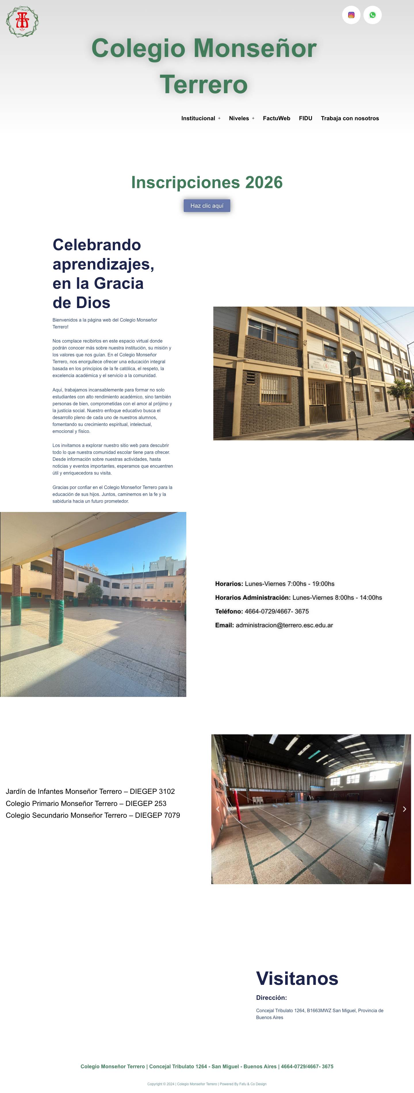 Colegio Monseñor Terrero - Full Screenshot