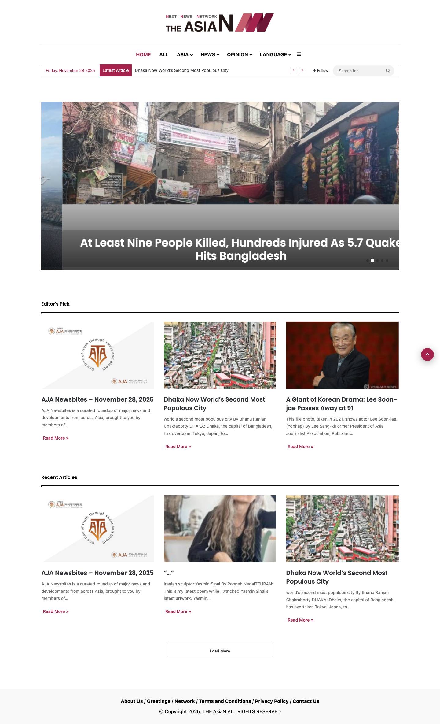 THE AsiaN | Asian News Network - Full Screenshot