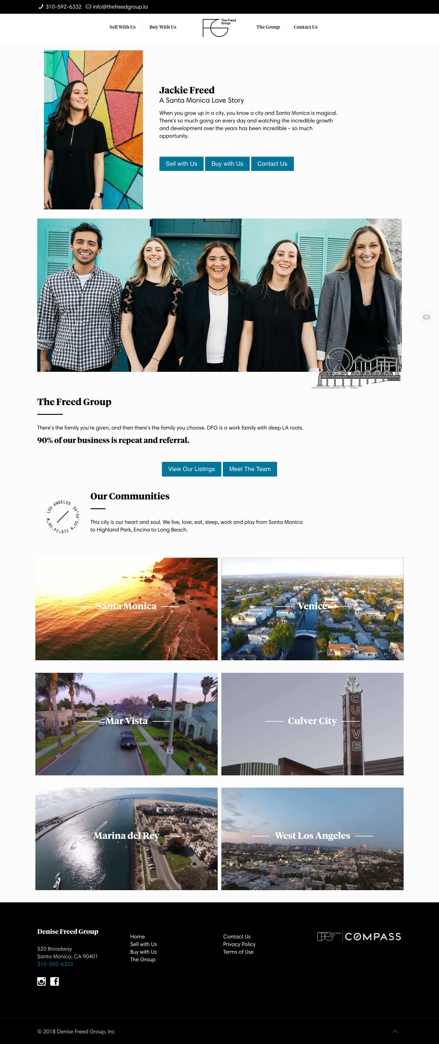 Denise Freed Group | Los Angeles Real Estate Experts - Full Screenshot