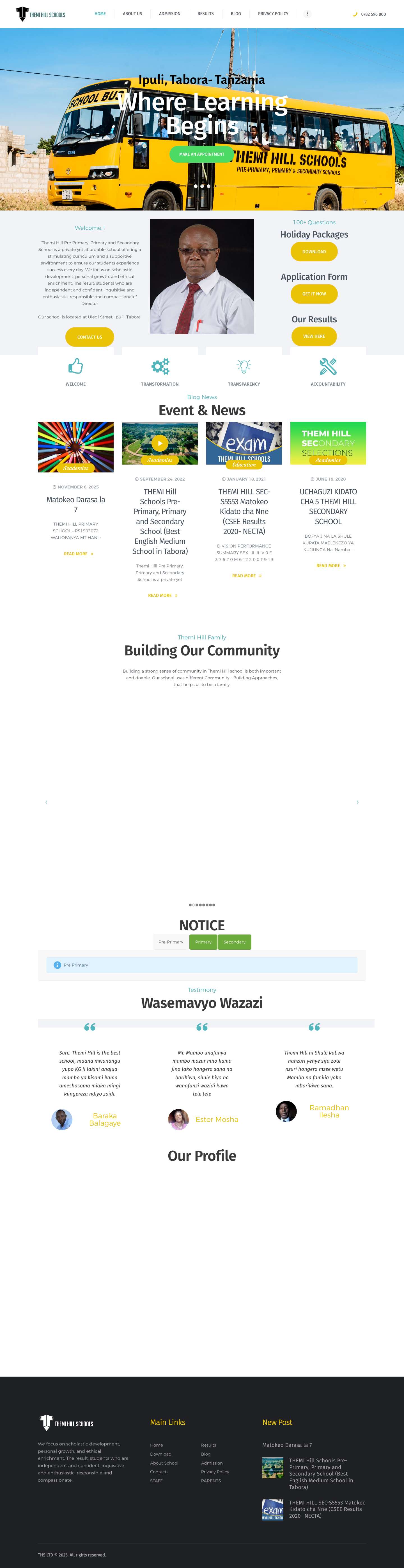 THEMI HILL SCHOOLS – Transformation & Accountability - Full Screenshot