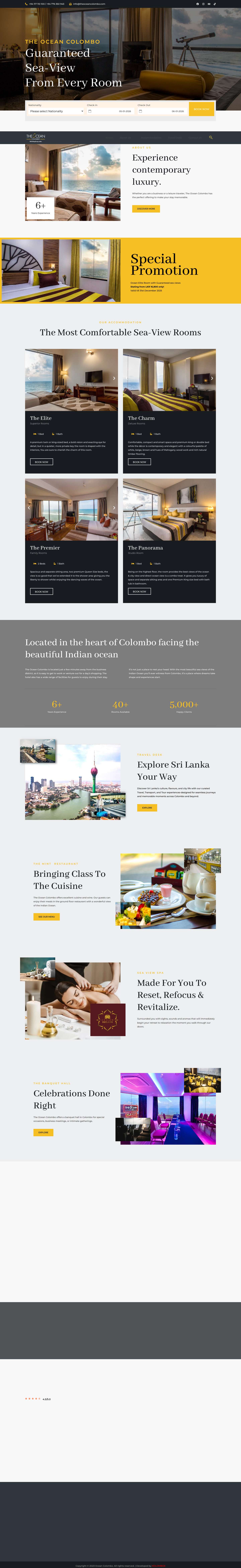 The Ocean Colombo - Official Website - The Ocean Colombo - Full Screenshot