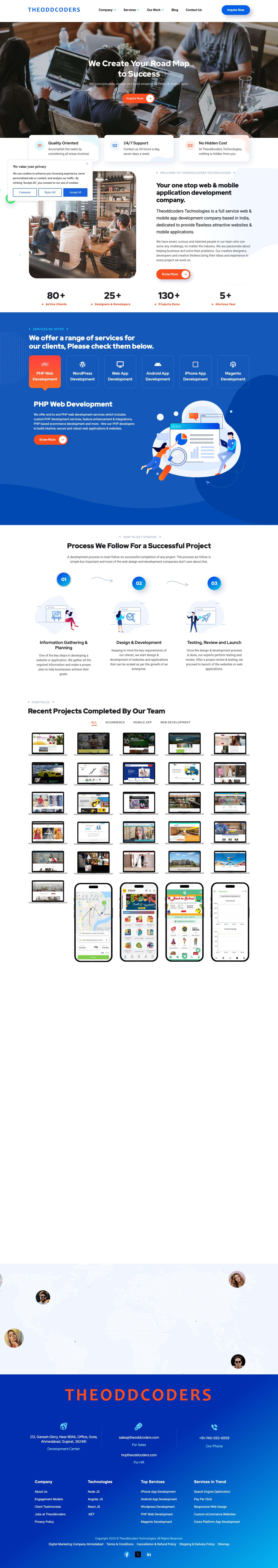 Mobile Apps, Web Design & Development Company USA, India - Full Screenshot