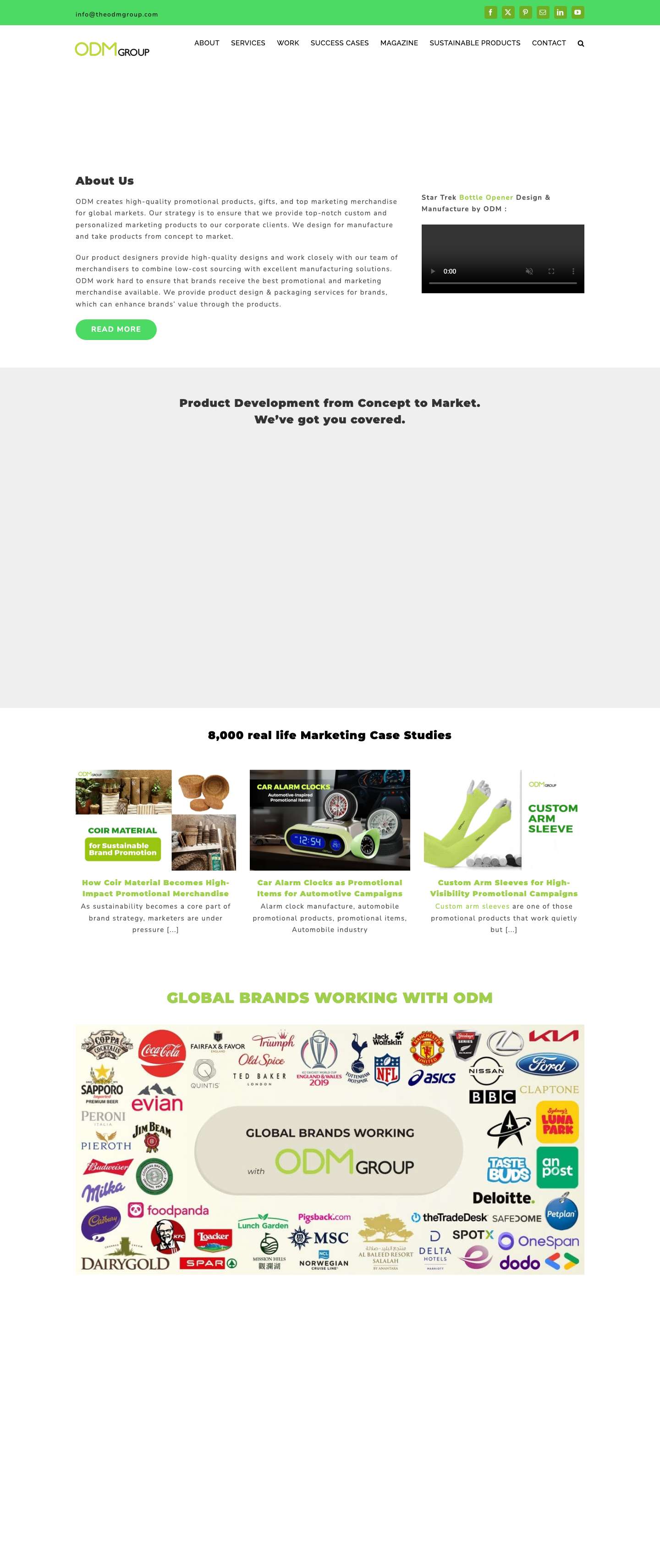 Customized Promotional Products | The ODM Group - Full Screenshot