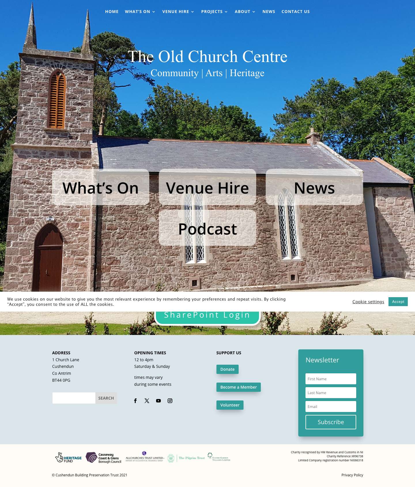 Old Church Centre | Community | Arts | Heritage - Full Screenshot