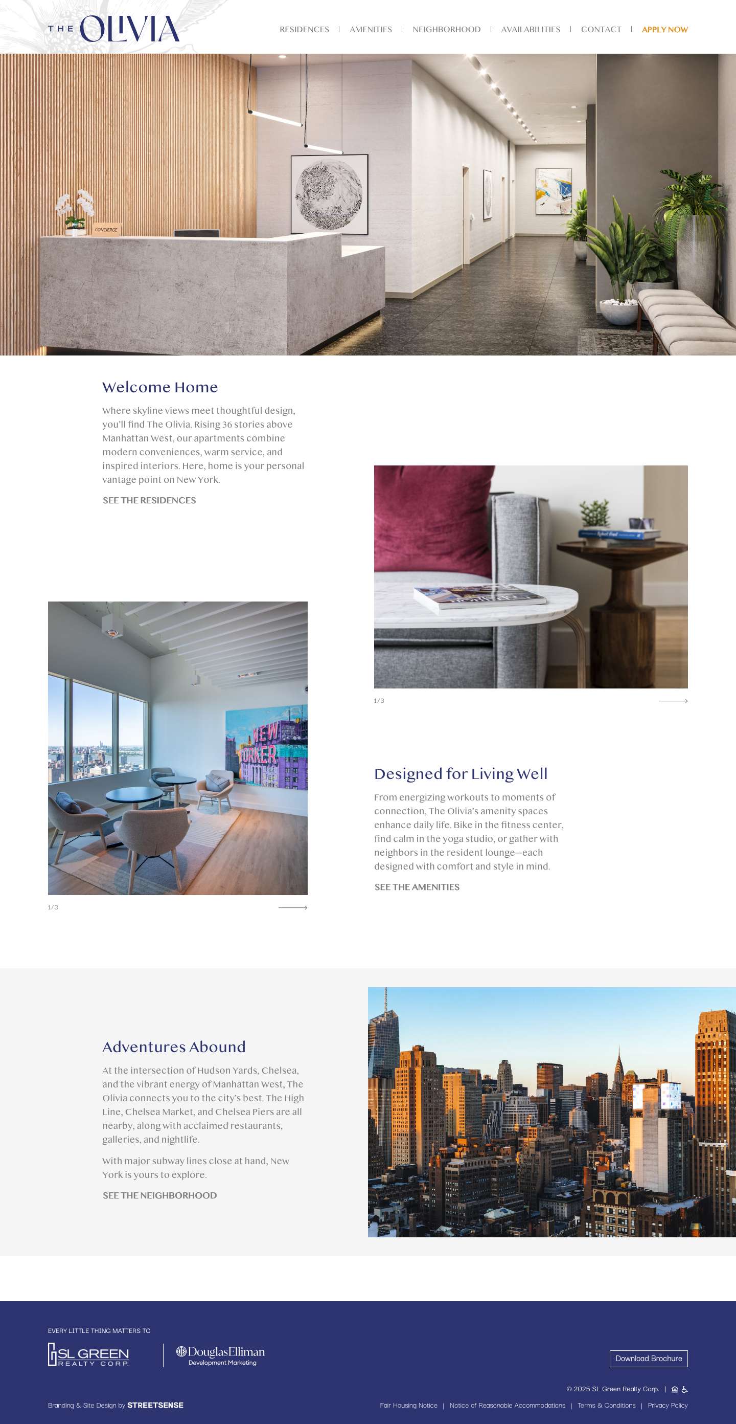 Luxury Manhattan Apartments | The Olivia - Full Screenshot