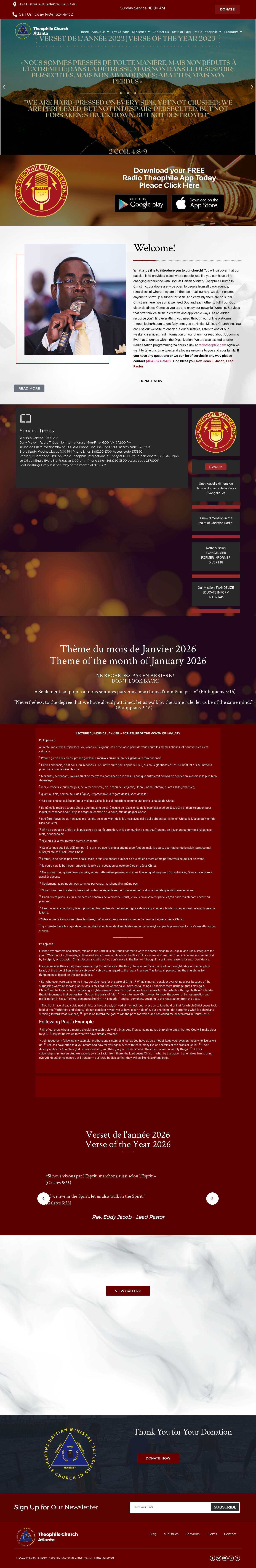 Theophile Church – Atlanta – HMTCC - Full Screenshot