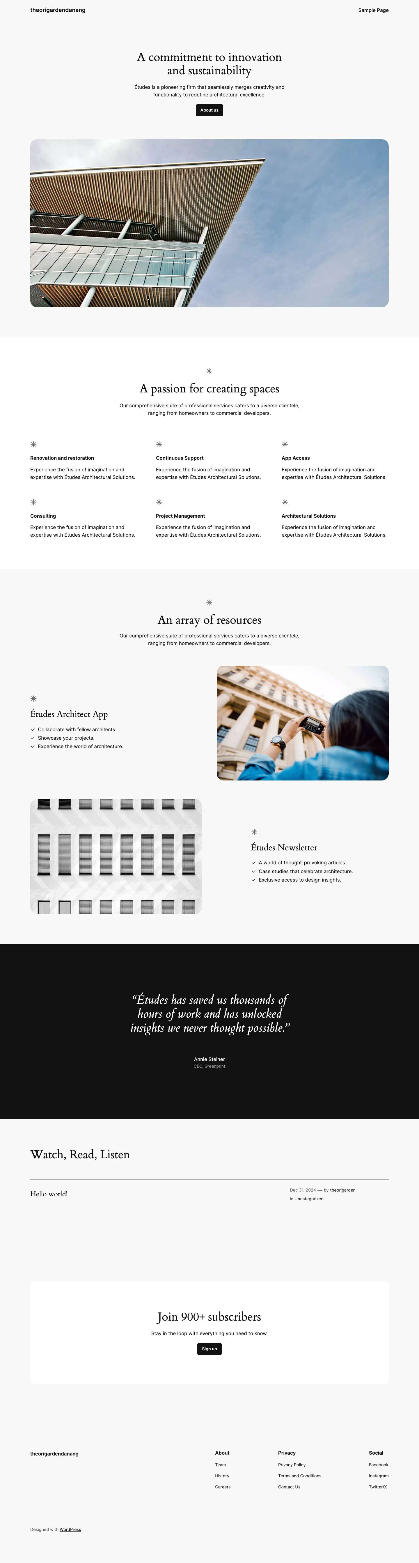 theorigardendanang - Full Screenshot