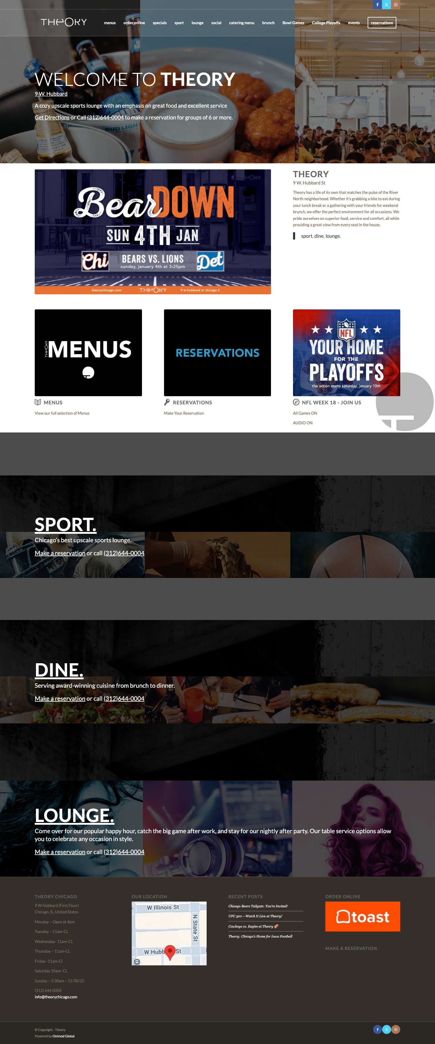 Theory: An Upscale Chicago Sports Lounge and RestaurantPreviousNextCompassScroll to top - Full Screenshot