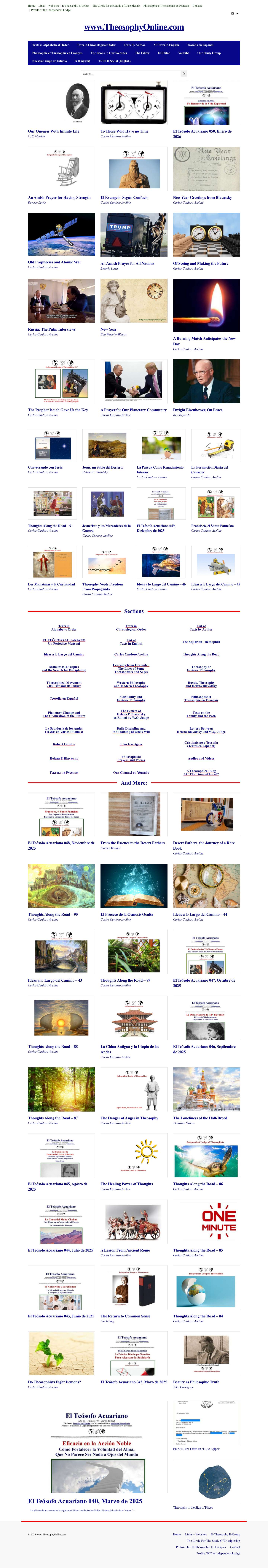 Home - www.TheosophyOnline.com - Full Screenshot