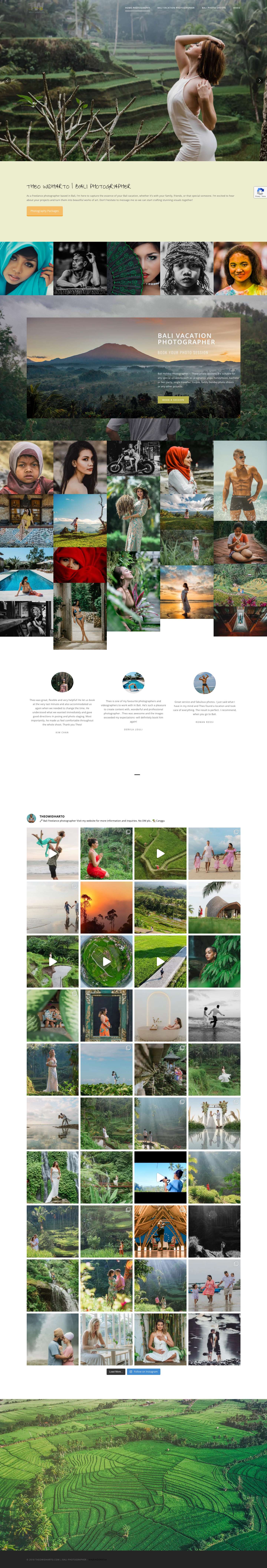 Bali Photographer – Experienced freelance photographer based in Bali, available for wedding photography, outdoor pre wedding or post wedding photography, events, fashion, personal photo collection and family photo shoots. - Full Screenshot