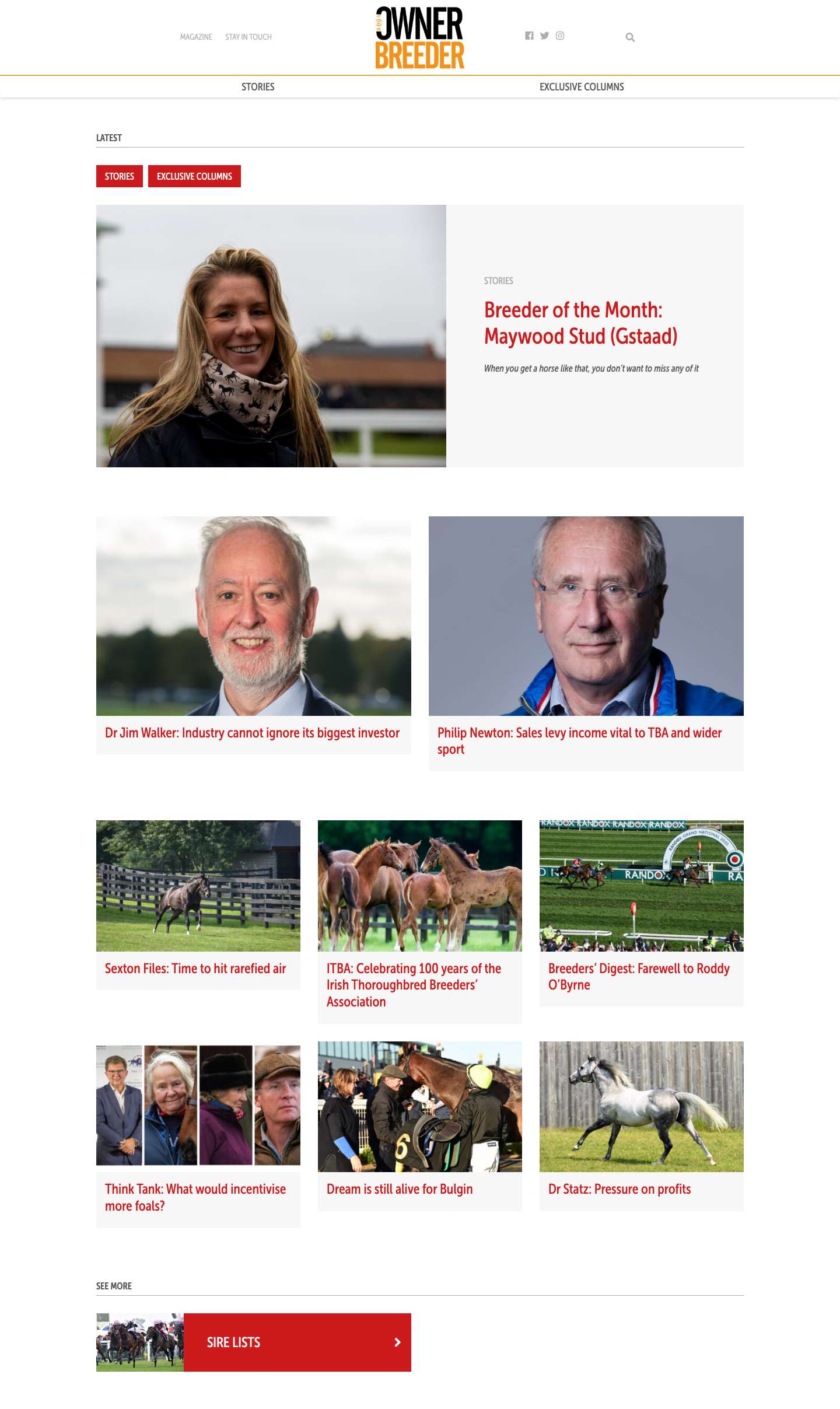 Home - The Owner BreederHome - The Owner Breeder - Full Screenshot